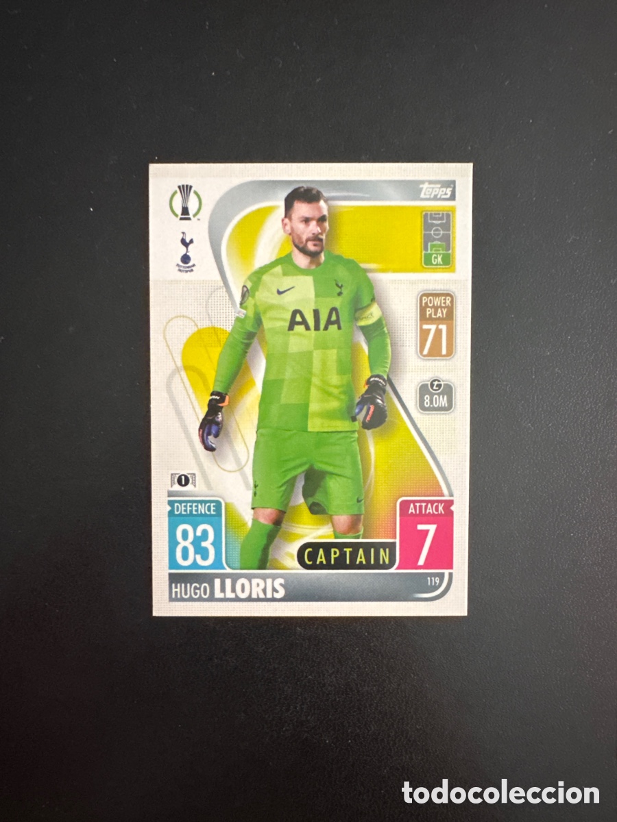 Cromos de f&uacute;tbol: LLORIS TOTTENHAM N&Uacute;MERO 119 MATCH ATTAX 2021 2022