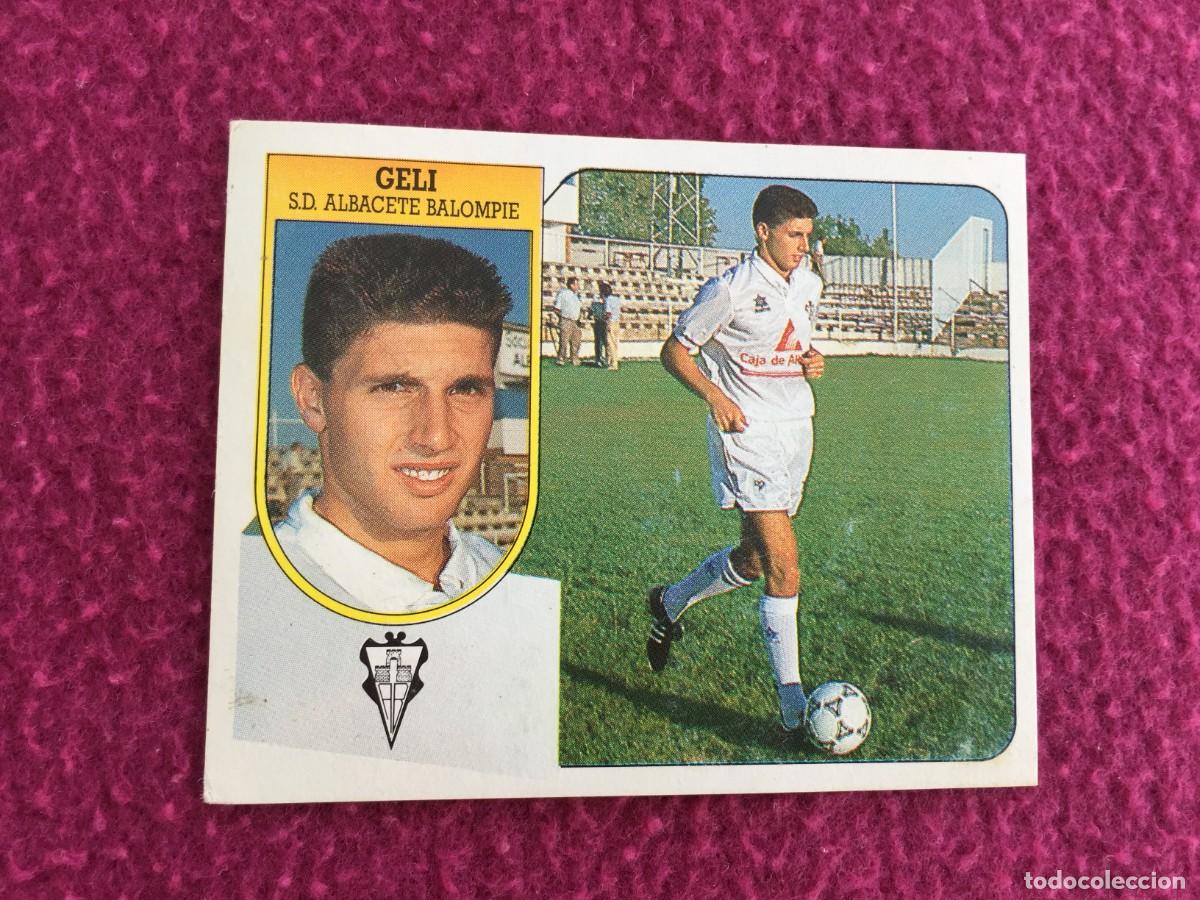 Cromos de f&uacute;tbol: GELI ALBACETE FICHAJE 34 CARTON LIGA ESTE 1991/92 91 92 RECUPERADO DESPEGADO
