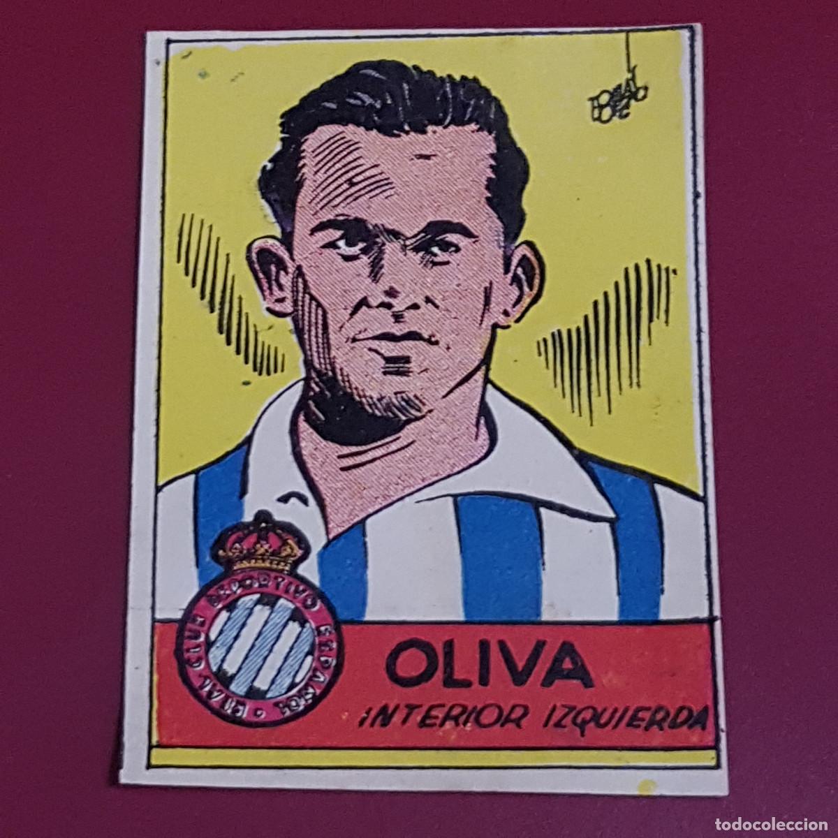Cromos de f&uacute;tbol: CISNE - ALBUM FUTBOLISTICO 1942 42 - ESPA&Ntilde;OL - OLIVA - BIEN RECUPERADO
