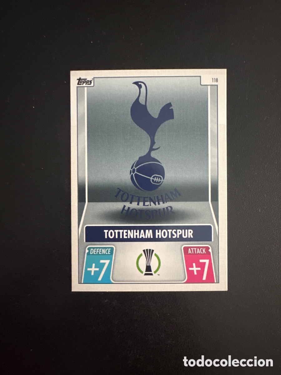 Cromos de f&uacute;tbol: ESCUDO TOTTENHAM N&Uacute;MERO 118 MATCH ATTAX 2021 2022