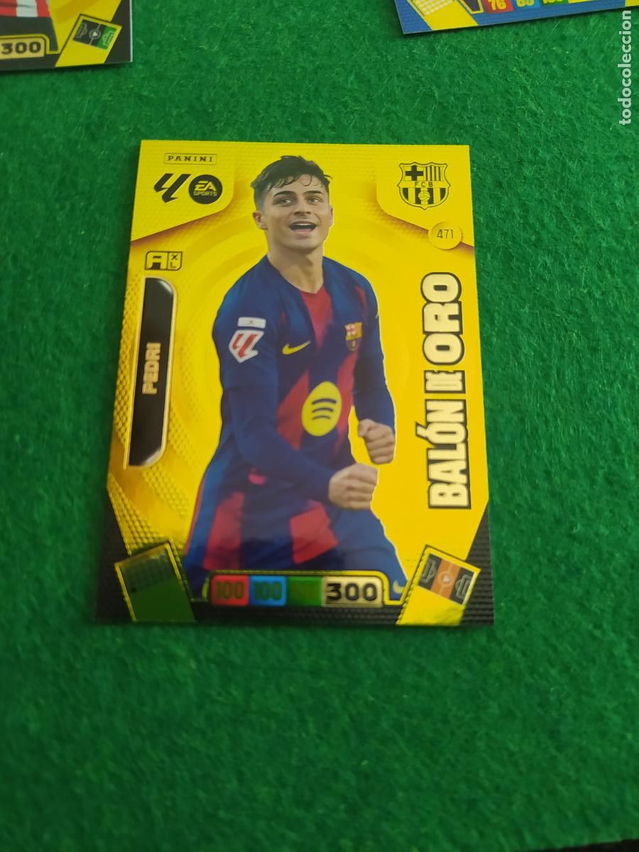 Cromos de f&uacute;tbol: PEDRI FC BARCELONA BAL&Oacute;N DE ORO ADRENLAYN XL 2025 2026