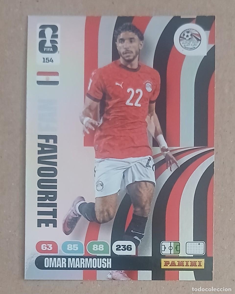 Cromos de f&uacute;tbol: CROMO n&ordm; 154 OMAR MARMOUSH EGIPTO FAN FAVOURITE ADRENALYN XL FIFA WORLD CUP 2026 DE PANINI. Nuevo.