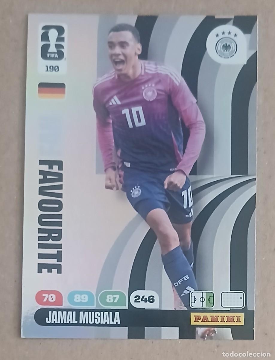 Cromos de f&uacute;tbol: CROMO n&ordm; 190 JAMAL MUSIALA ALEMANIA FAN FAVOURITE ADRENALYN XL FIFA WORLD CUP 2026 DE PANINI. Nuevo.