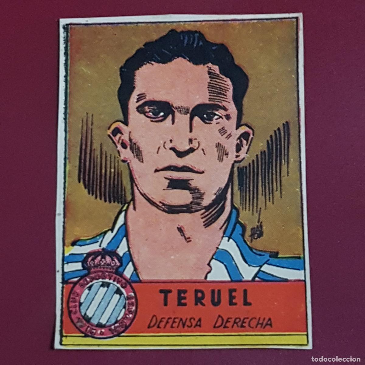 Cromos de f&uacute;tbol: CISNE - ALBUM FUTBOLISTICO 1942 42 - ESPA&Ntilde;OL - TERUEL - BIEN RECUPERADO