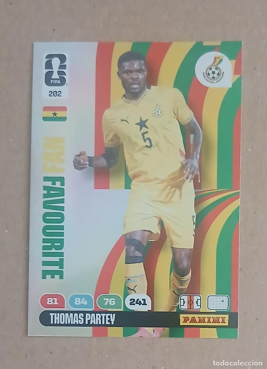 Cromos de f&uacute;tbol: CROMO n&ordm; 202 THOMAS PARTEY GHANA FAN FAVOURITE ADRENALYN XL FIFA WORLD CUP 2026 DE PANINI. Nuevo.