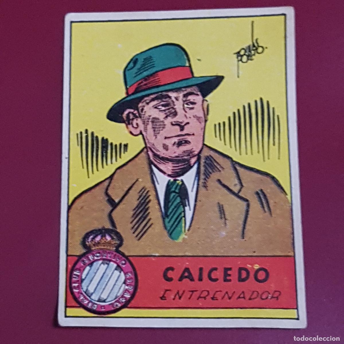 Cromos de f&uacute;tbol: CISNE - ALBUM FUTBOLISTICO 1942 42 - ESPA&Ntilde;OL - CAICEDO - BIEN RECUPERADO