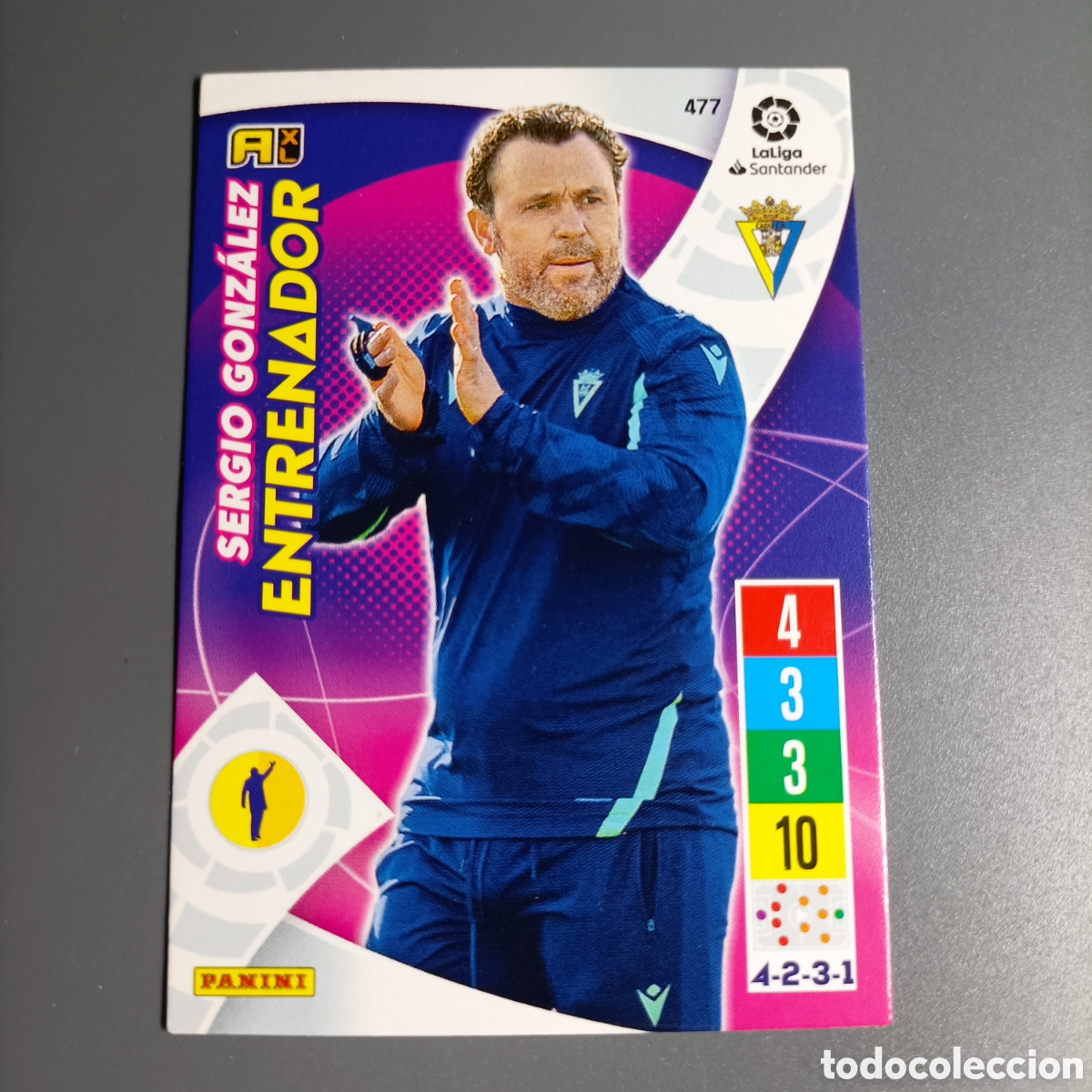 Cromos de f&uacute;tbol: ADRENALYN. LIGA 2021-2022 (C&Aacute;DIZ) №477 SERGIO GONZ&Aacute;LEZ