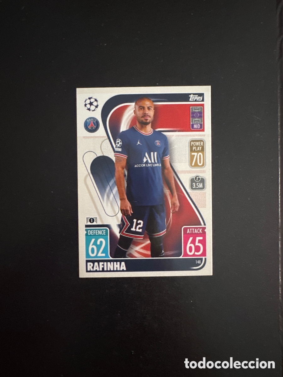 Cromos de Futebol: RAFINHA PSG N&Uacute;MERO 148 MATCH ATTAX 2021 2022