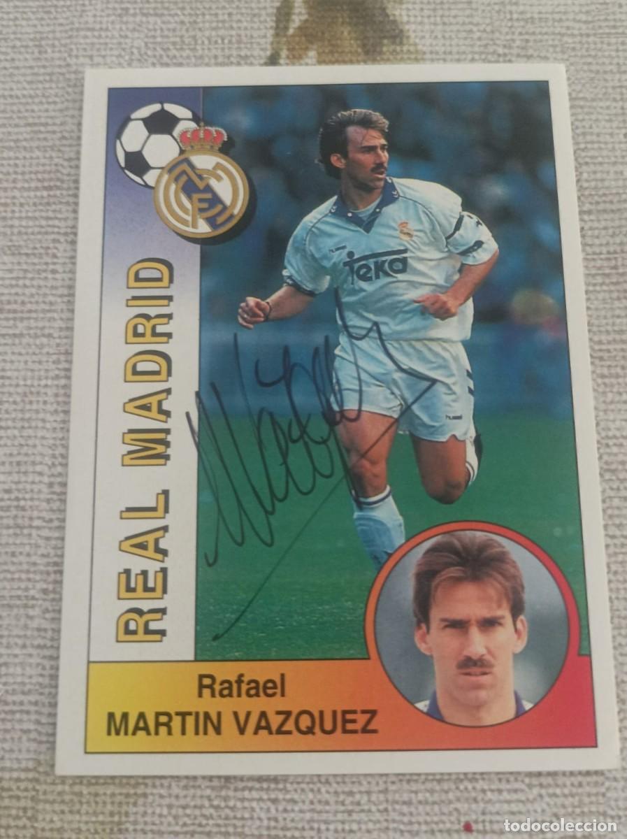 Cromos de f&uacute;tbol: Cromo futbol firmado Martin Vazquez