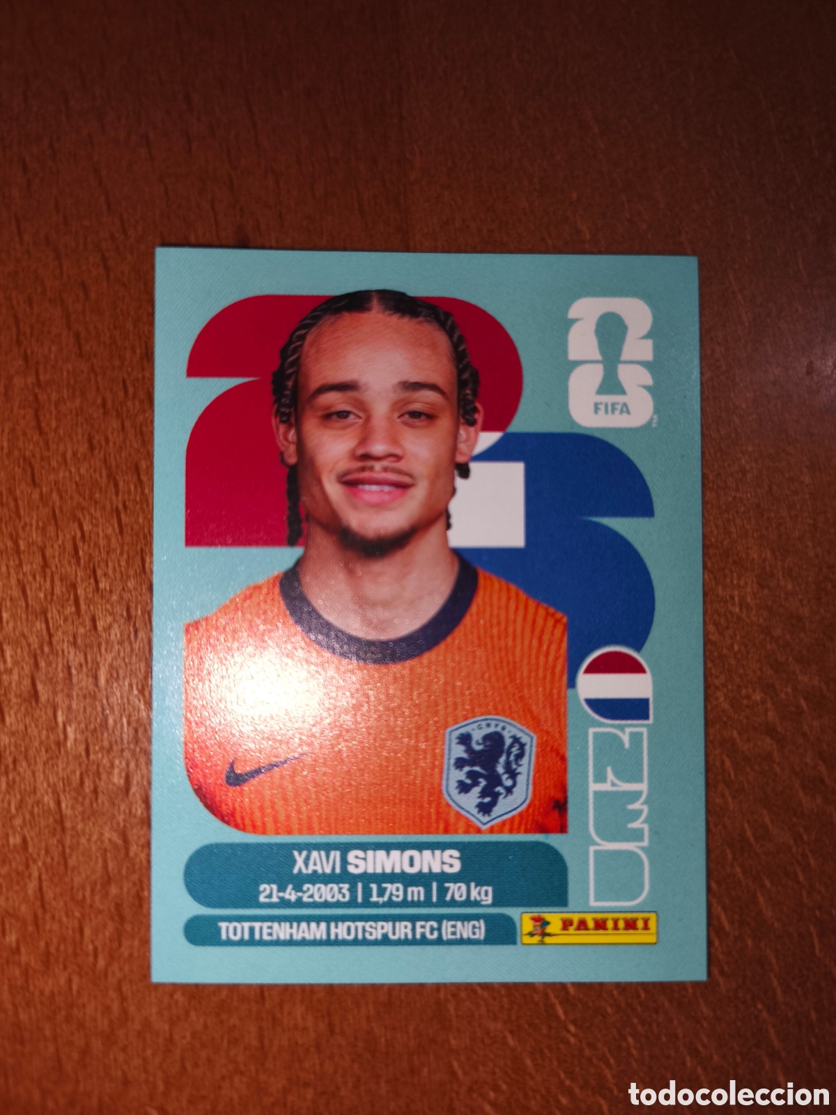 Fu&szlig;ball-Sticker: NED15 Xavi Simons NED 15 Fifa World Cup 2026 Holanda