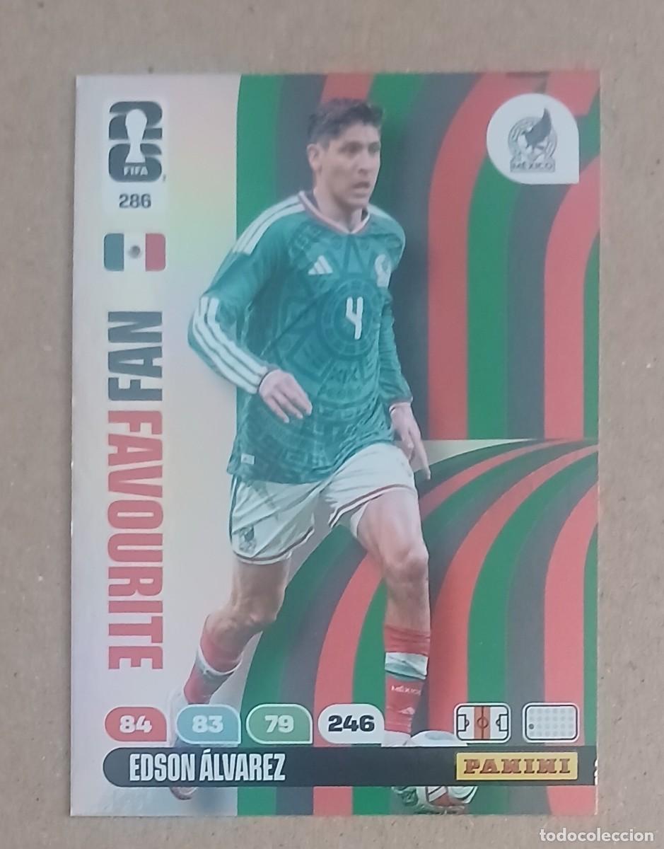 Fu&szlig;ball-Sticker: CROMO n&ordm; 286 EDSON &Aacute;LVAREZ MEXICO FAN FAVOURITE ADRENALYN XL FIFA WORLD CUP 2026 DE PANINI. Nuevo.