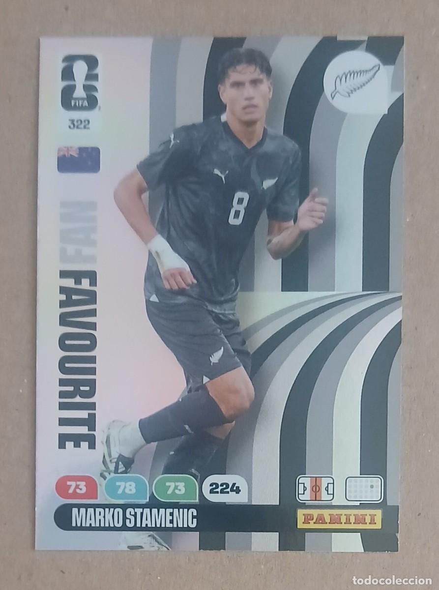 Figurine di Calcio: CROMO n&ordm; 322 STAMENIC NUEVA ZELANDA FAN FAVOURITE ADRENALYN XL FIFA WORLD CUP 2026 DE PANINI. Nuevo.