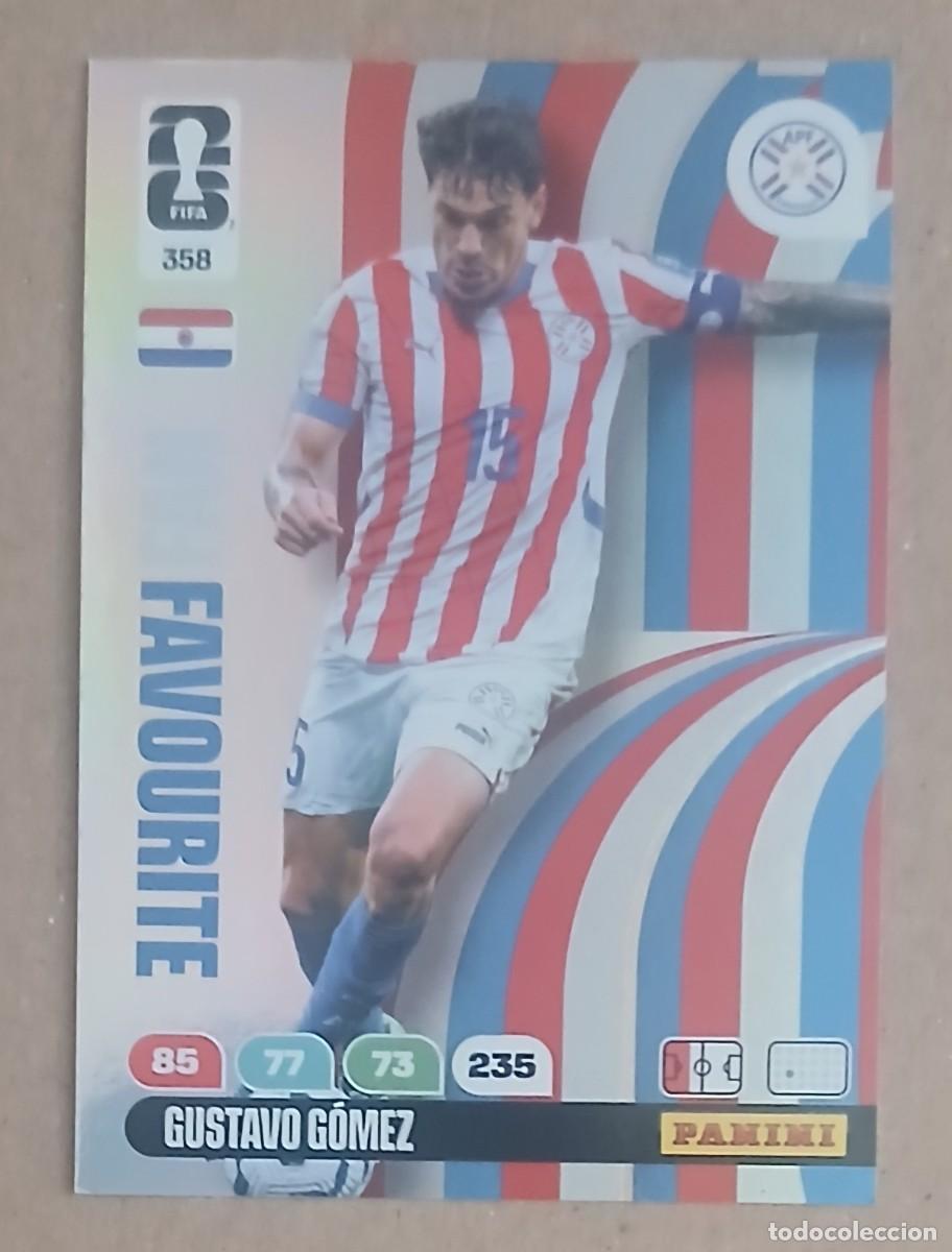 Figurine di Calcio: CROMO n&ordm; 358 GUSTAVO G&Oacute;MEZ PARAGUAY FAN FAVOURITE ADRENALYN XL FIFA WORLD CUP 2026 DE PANINI. Nuevo.
