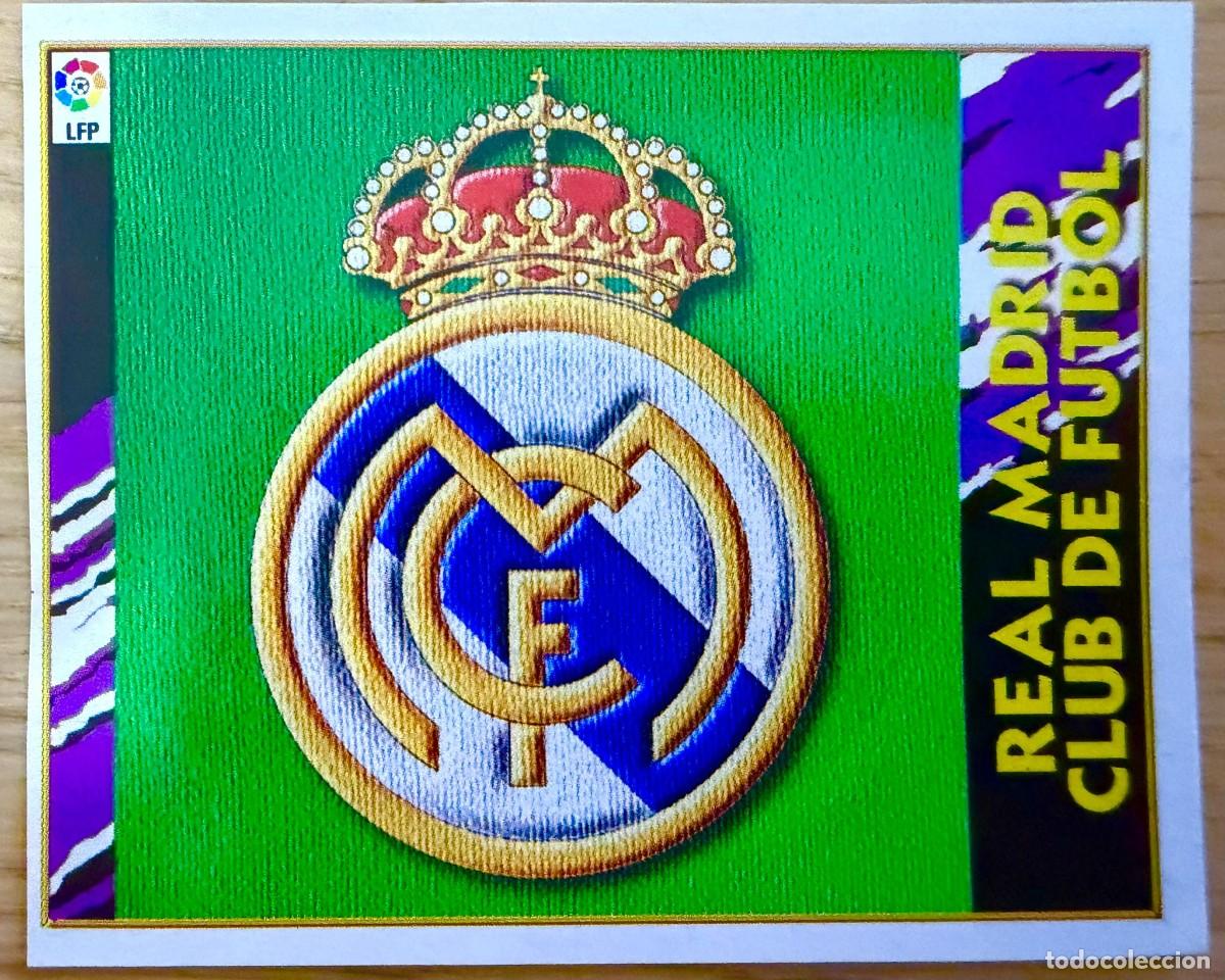 Cartes &agrave; collectionner de Football: ESCUDO REAL MADRID 97 98 1997 1998 LIGA EDICIONES ESTE RECORTADO STICKER