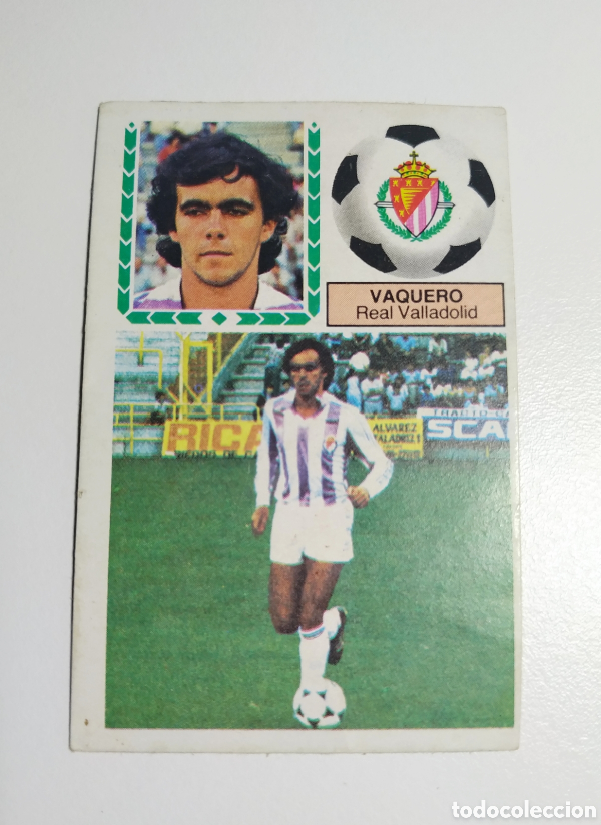 Cartes &agrave; collectionner de Football: Vaquero Fichaje 33 Bis Real Valladolid Liga Ediciones Este 83 84 / 1983 1984 recuperado despegado