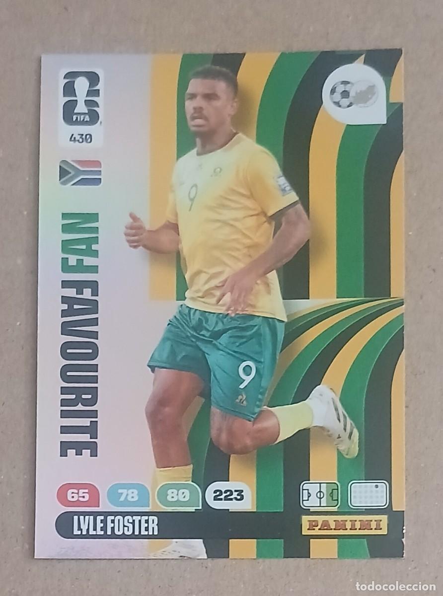 Figurine di Calcio: CROMO n&ordm; 430 LYLE FOSTER SUD&Aacute;FRICA FAN FAVOURITE ADRENALYN XL FIFA WORLD CUP 2026 DE PANINI. Nuevo.