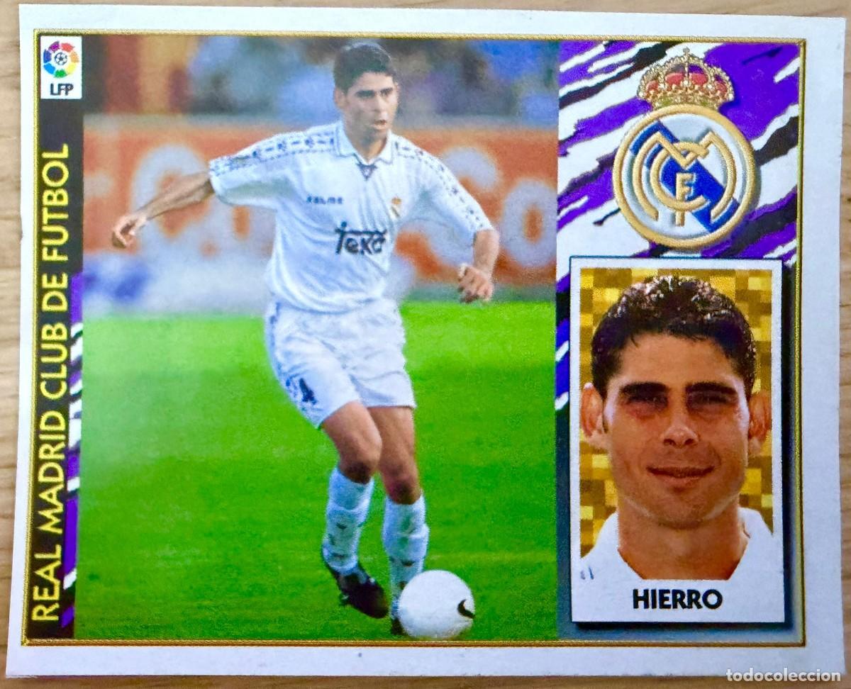 Cartes &agrave; collectionner de Football: HIERRO REAL MADRID 97 98 1997 1998 LIGA EDICIONES ESTE RECORTADO STICKER