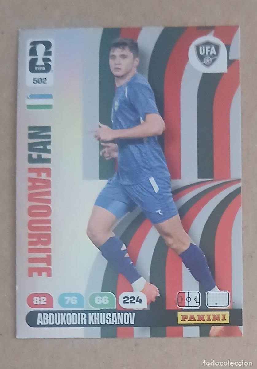 Cromos de Futebol: CROMO n&ordm; 502 KHUSANOV UZBEKIST&Aacute;N FAN FAVOURITE ADRENALYN XL FIFA WORLD CUP 2026 DE PANINI. Nuevo.