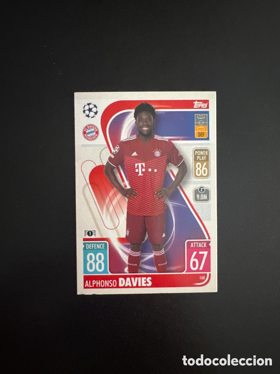 Cromos de Futebol: DAVIES BAYERN DE M&Uacute;NICH NUMERO 160 MATCH ATTAX 2021 2022