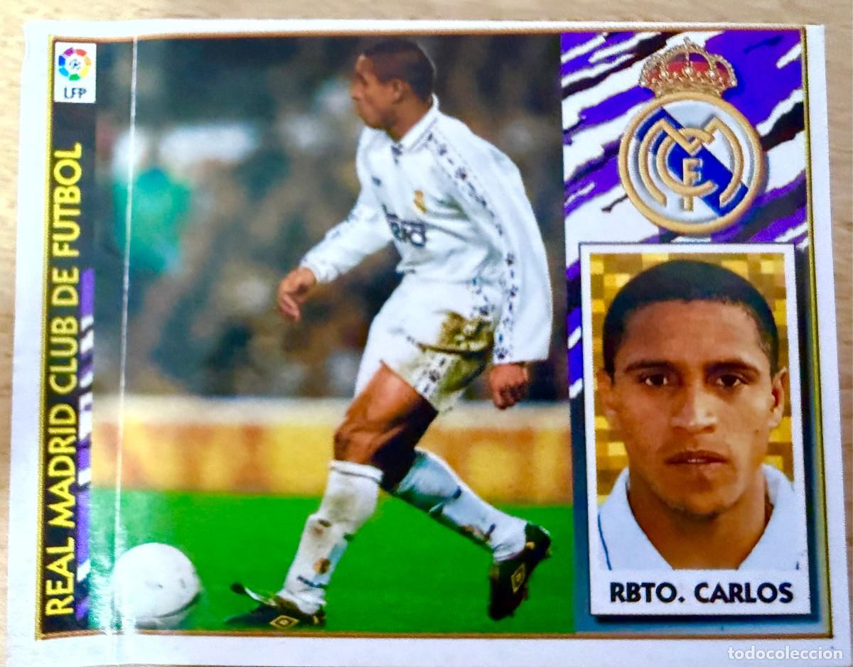 Cromos de f&uacute;tbol: ROBERTO CARLOS REAL MADRID 97 98 1997 1998 LIGA EDICIONES ESTE VENTANILLA STICKER