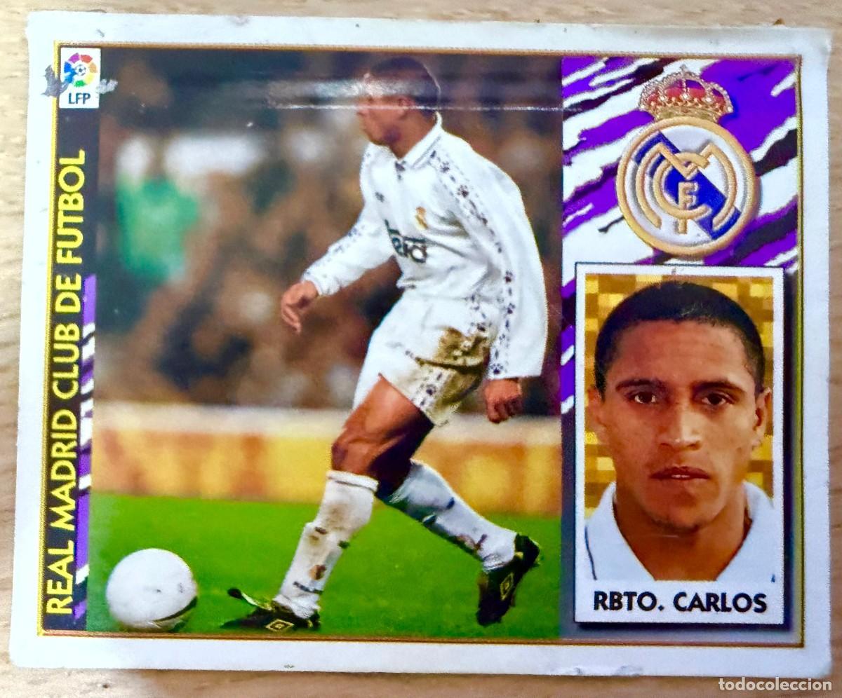 Cromos de f&uacute;tbol: ROBERTO CARLOS REAL MADRID 97 98 1997 1998 LIGA EDICIONES ESTE VENTANILLA STICKER