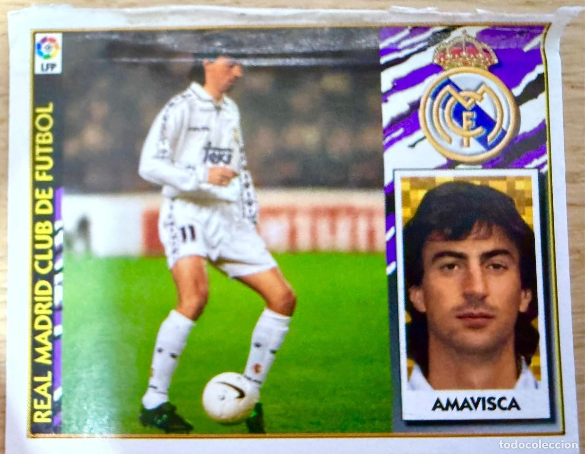 Fu&szlig;ball-Sticker: AMAVISCA REAL MADRID 97 98 1997 1998 LIGA EDICIONES ESTE VENTANILLA STICKER