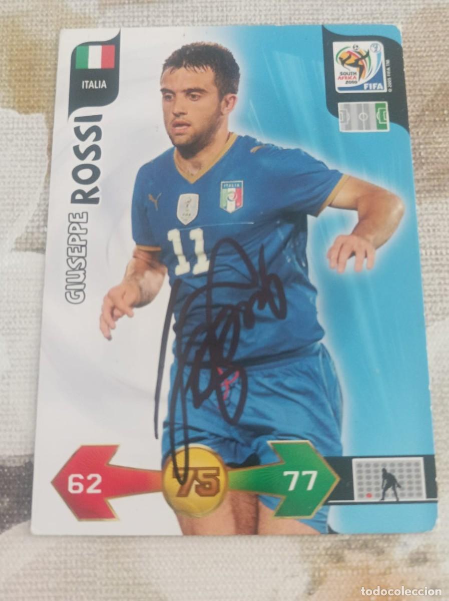Cartes &agrave; collectionner de Football: Cromo futbol firmado Rossi Italia