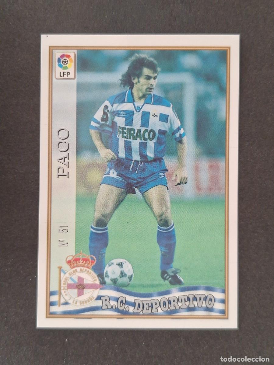 Cromos de f&uacute;tbol: L1 PACO DEPORTIVO DE LA CORU&Ntilde;A 51 MUNDICROMO LAS FICHAS DE LA LIGA 1997/1998 97 98