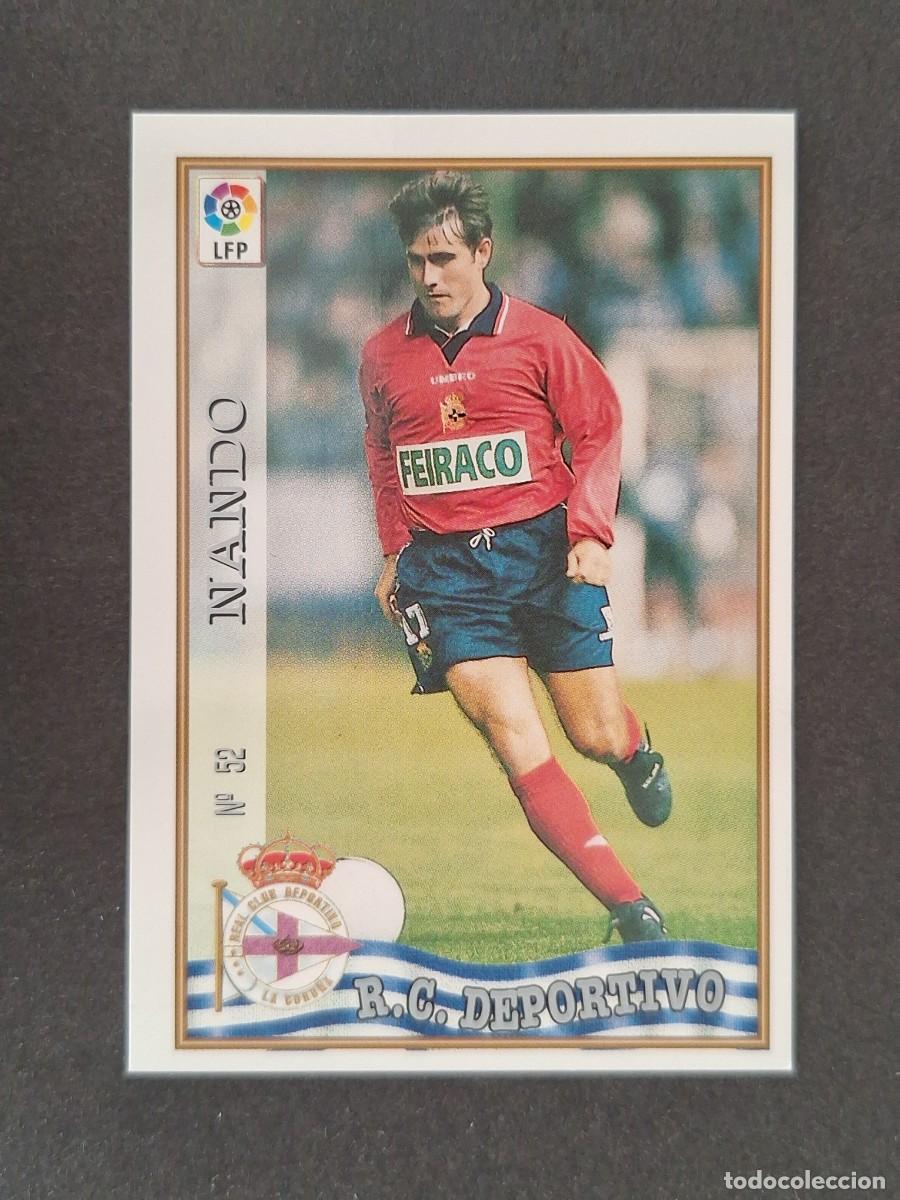 Cromos de f&uacute;tbol: L1 NANDO DEPORTIVO DE LA CORU&Ntilde;A 52 MUNDICROMO LAS FICHAS DE LA LIGA 1997/1998 97 98
