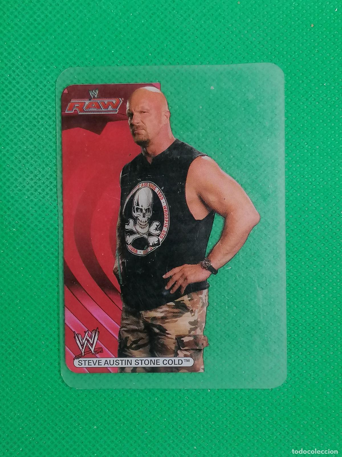Cromos de f&uacute;tbol: 55 STEVE AUSTIN STONE COLD LAMINCARDS ⚜️ WORLD WRESTLING NEW EDITION EDIBAS MUNDICROMO 07 2007 ⚜️