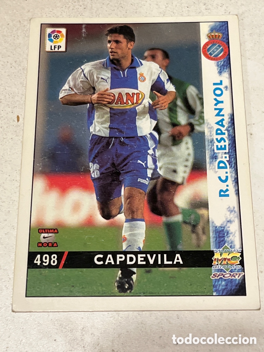 Cromos de f&uacute;tbol: Cromo Mundi Cromo Sport N&deg;498 Capdevilla R.C.D Epanyol Liga 98-99