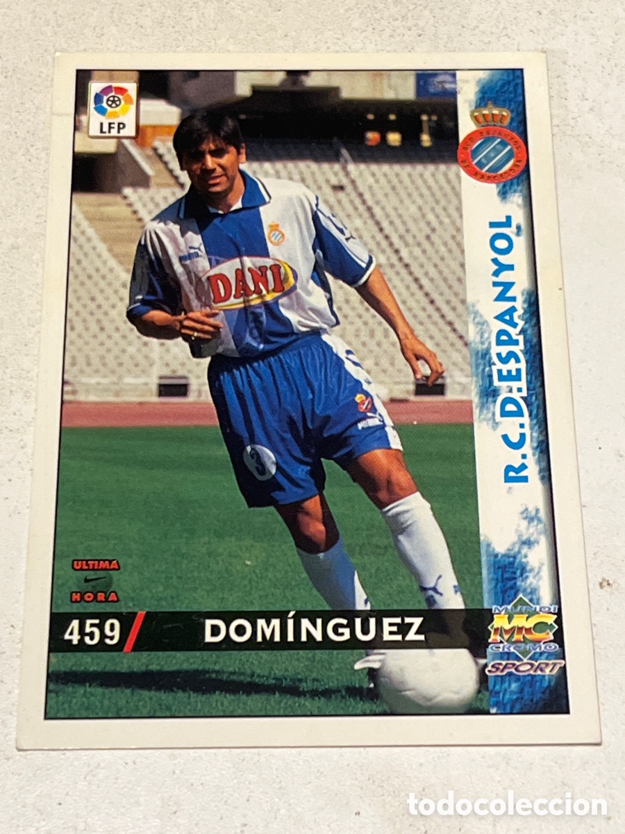 Fu&szlig;ball-Sticker: Cromo Mundi Cromo Sport N&deg;459 Dom&iacute;nguez R.C.D Epanyol Liga 98-99