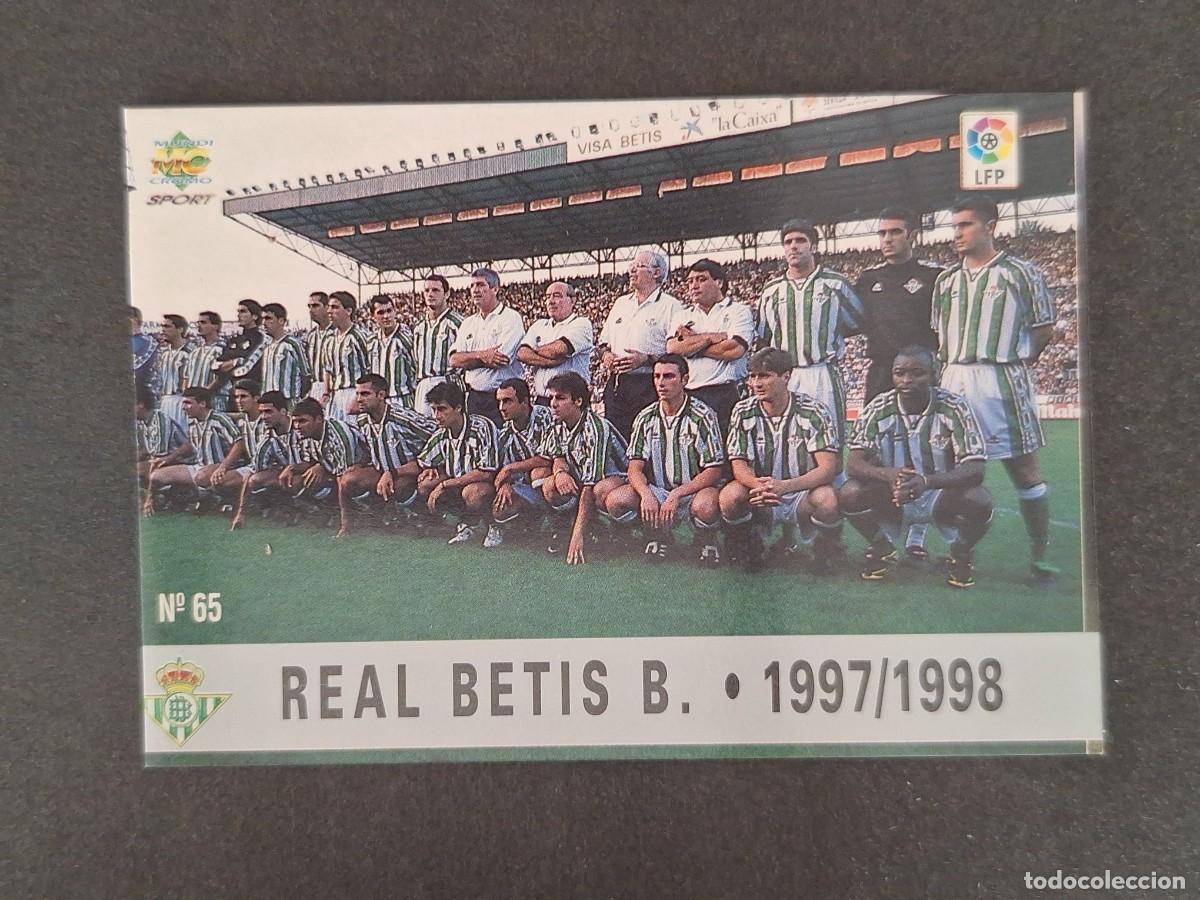 Fu&szlig;ball-Sticker: L1 EQUIPO REAL BETIS BALOMPIE 65 MUNDICROMO LAS FICHAS DE LA LIGA 1997/1998 97 98
