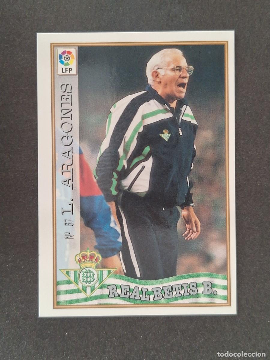 Fu&szlig;ball-Sticker: L1 LUIS ARAGONES ENTRENADOR REAL BETIS BALOMPIE 67 MUNDICROMO LAS FICHAS DE LA LIGA 1997/1998 97 98