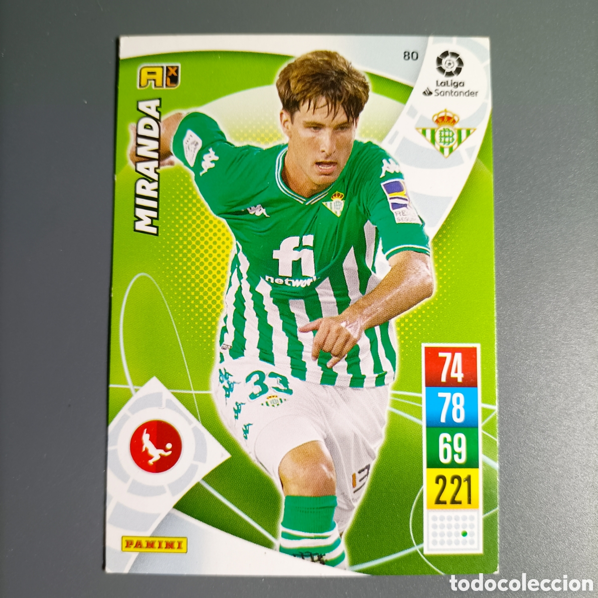 Cromos de f&uacute;tbol: ADRENALYN. LIGA 2021-2022 (BETIS) №80 MIRANDA
