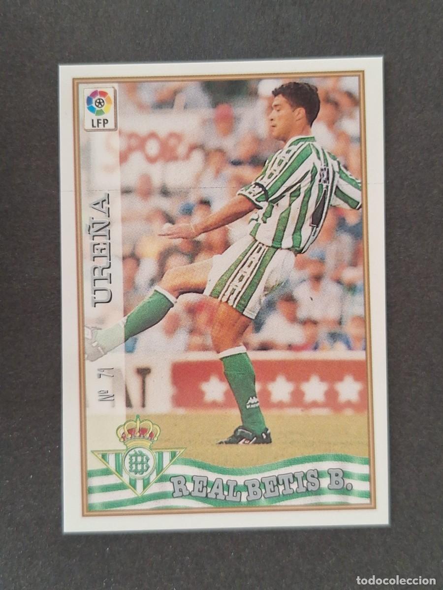 Cromos de f&uacute;tbol: L1 URE&Ntilde;A REAL BETIS BALOMPIE 71 MUNDICROMO LAS FICHAS DE LA LIGA 1997/1998 97 98