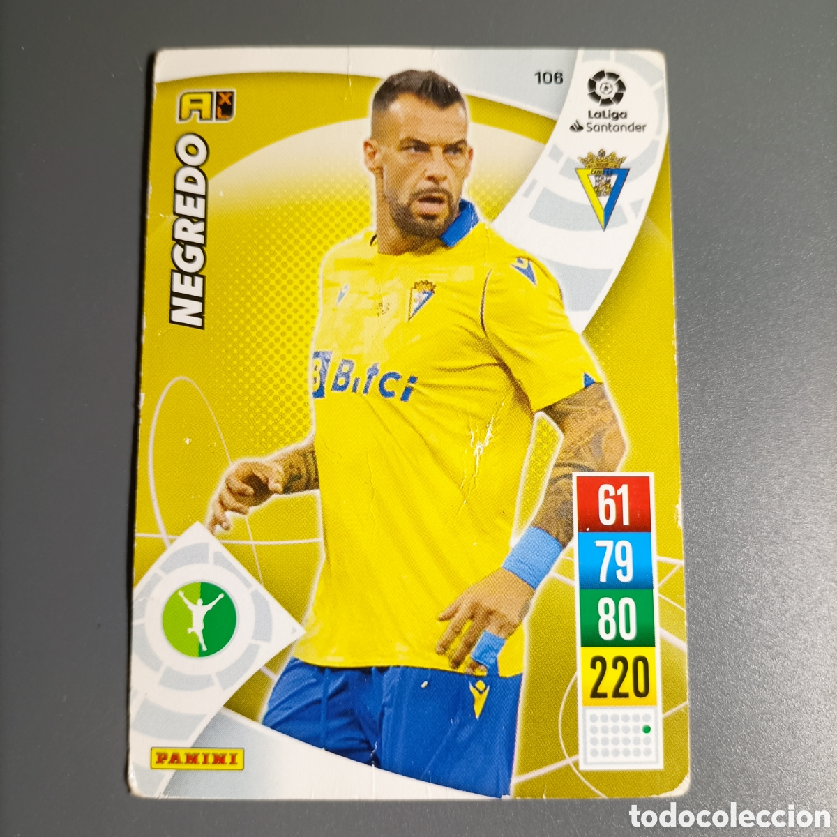 Cromos de f&uacute;tbol: ADRENALYN. LIGA 2021-2022 (C&Aacute;DIZ) №106 NEGREDO