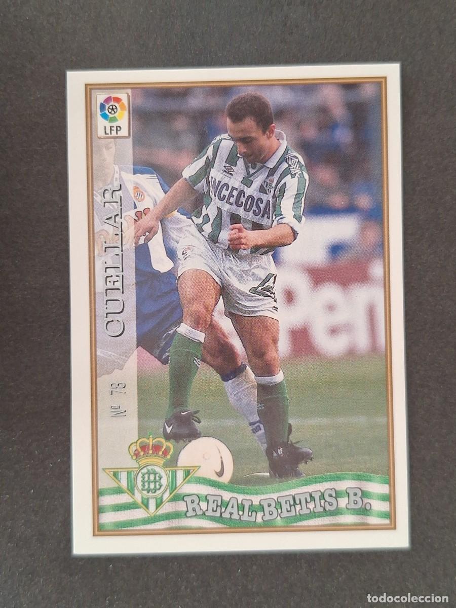 Cromos de f&uacute;tbol: L1 CUELLAR REAL BETIS BALOMPIE 78 MUNDICROMO LAS FICHAS DE LA LIGA 1997/1998 97 98