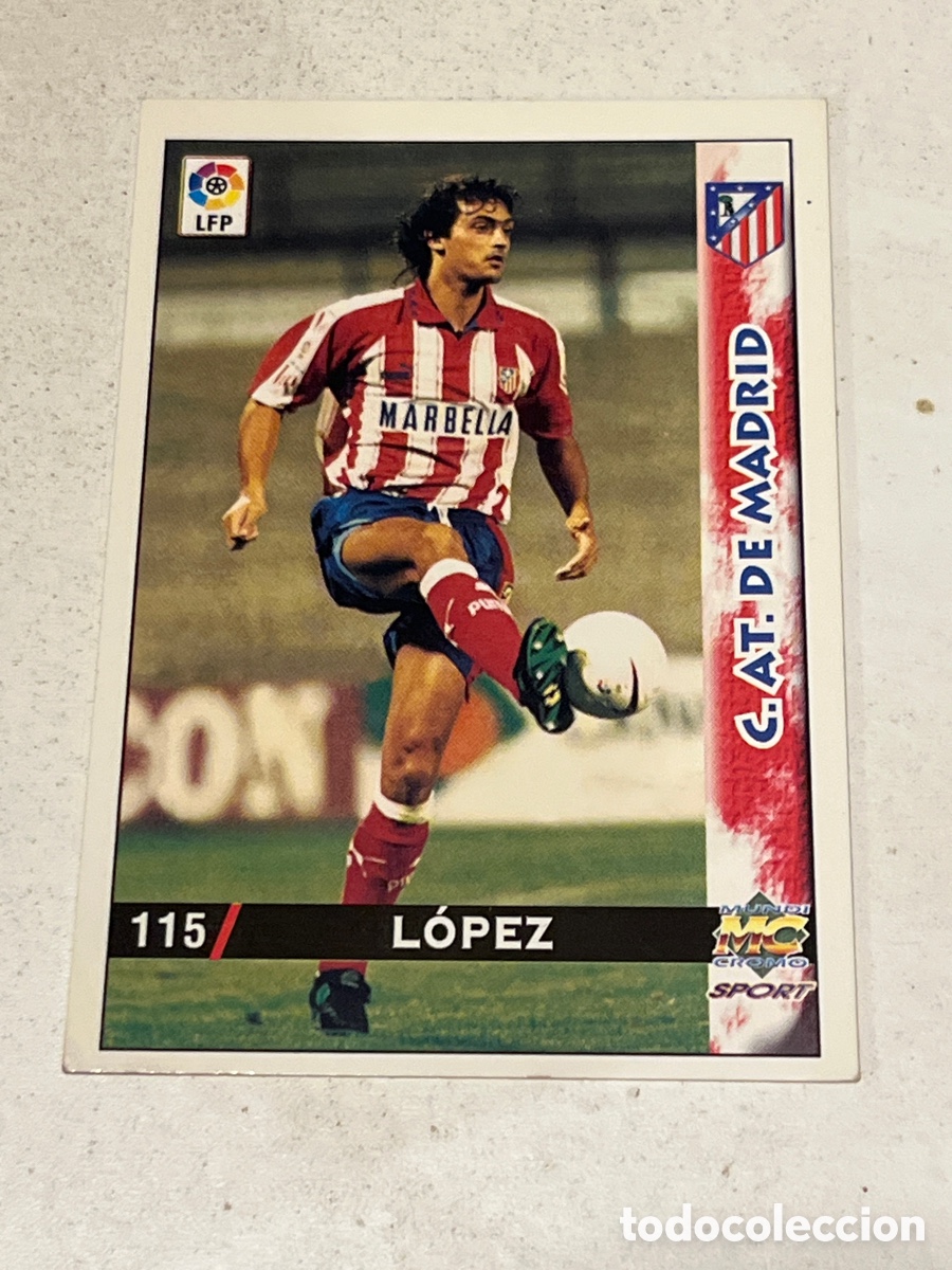 Cromos de f&uacute;tbol: Cromo Mundi Cromo Sport N&deg;115 L&oacute;pez C. AT de Madrid Liga 98-99
