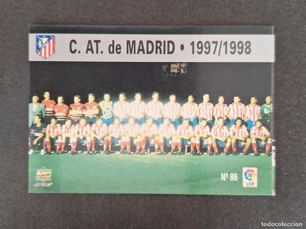 Cromos de f&uacute;tbol: L1 EQUIPO ATLETICO DE MADRID 86 MUNDICROMO LAS FICHAS DE LA LIGA 1997/1998 97 98