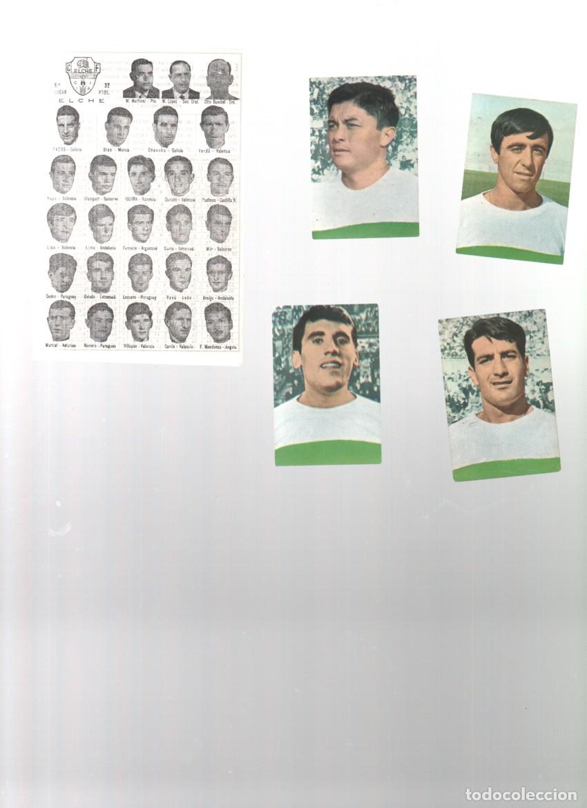 Cromos de f&uacute;tbol: HOJA INFORMATIVA: SEVILLA, 6&ordm; CLASIFICADO LIGA FUTBOL 1965-66 + 4 CROMOS RUIZ ROMERO 1967