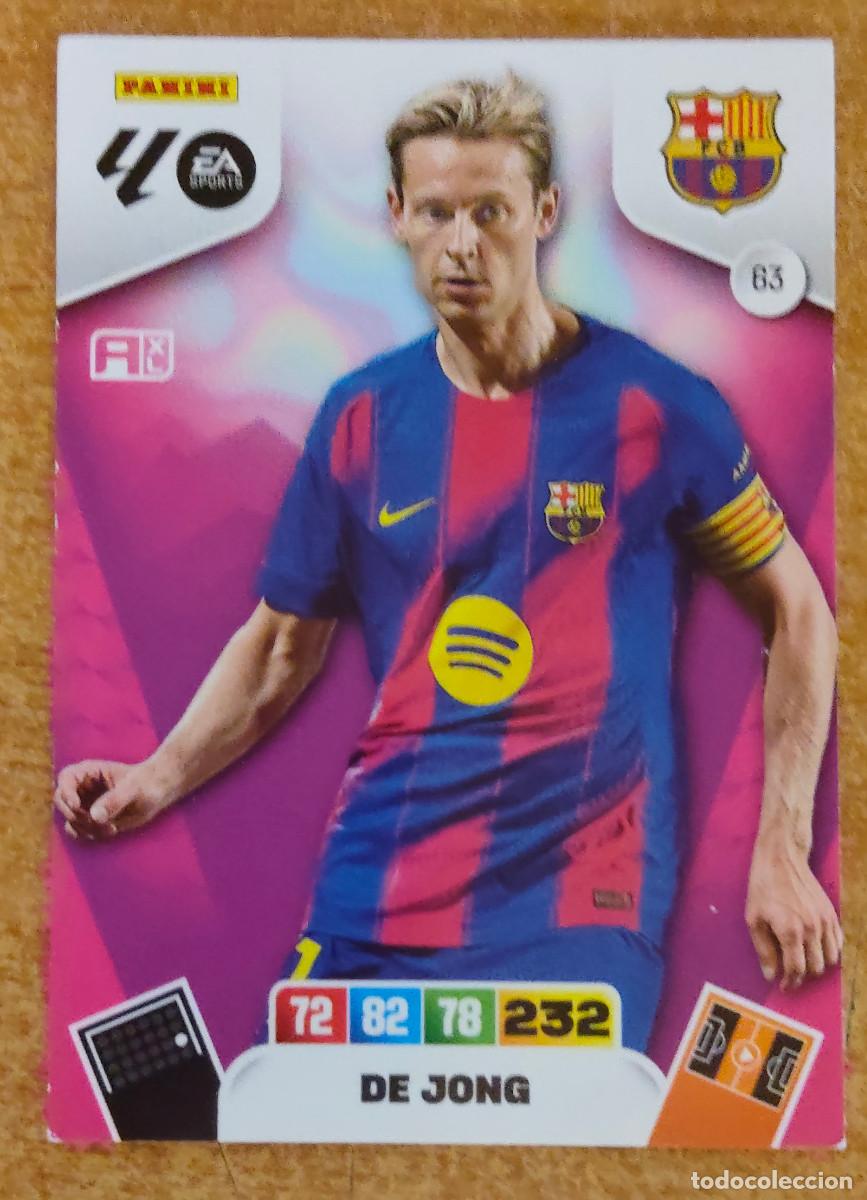 Football Stickers: FICHA N&ordm; 63 DE JONG - ADRENALYN 25 26 - PANINI 2025 - 26 - CROMO - BARCELONA