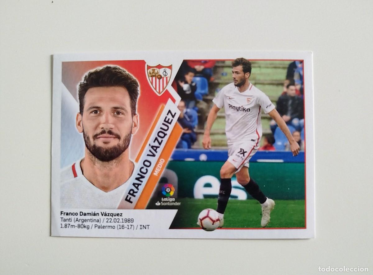Figurine di Calcio: Franco V&aacute;zquez 11 SIN PEGAR NUNCA PEGADO Sevilla FC Ediciones Este 19 20 / 2019 2020