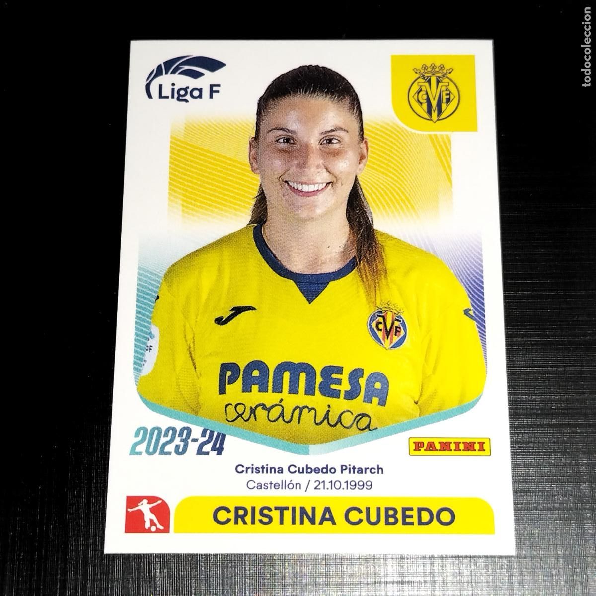 Cromos de f&uacute;tbol: N&ordm; 309 CRISTINA CUBEDO VILLARREAL CROMOS LIGA F FEMENINA PANINI 2023 2024 23 24