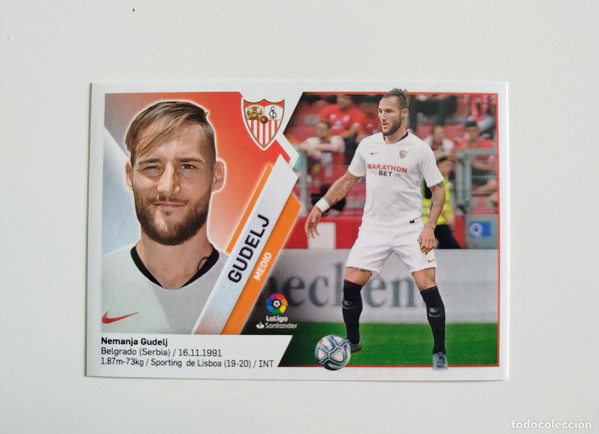 Cromos de f&uacute;tbol: Gudelj 9 BIS COLOCA SIN PEGAR NUNCA PEGADO Sevilla FC Ediciones Este 19 20 / 2019 2020