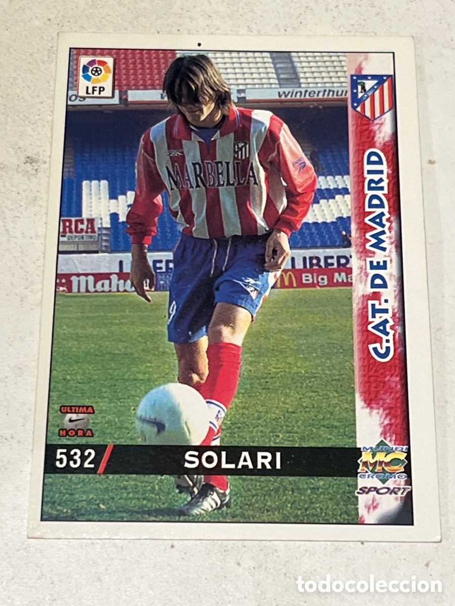Cromos de f&uacute;tbol: Cromo Mundi Cromo Sport N&deg;532 Solari C. AT de Madrid Liga 98-99