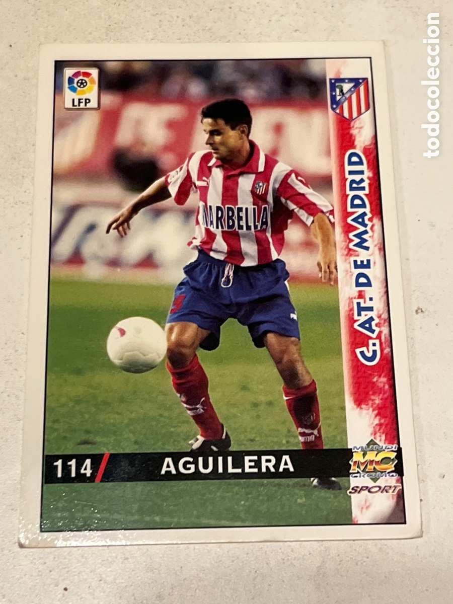 Cromos de f&uacute;tbol: Cromo Mundi Cromo Sport N&deg;114 Aguilera C. AT de Madrid Liga 98-99