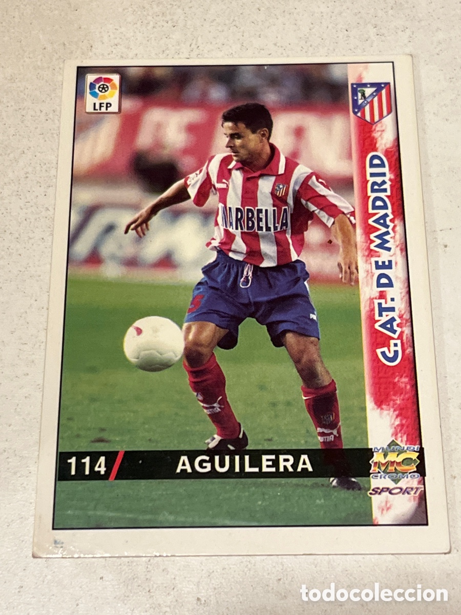 Fu&szlig;ball-Sticker: Cromo Mundi Cromo Sport N&deg;114 Aguilera C. AT de Madrid Liga 98-99