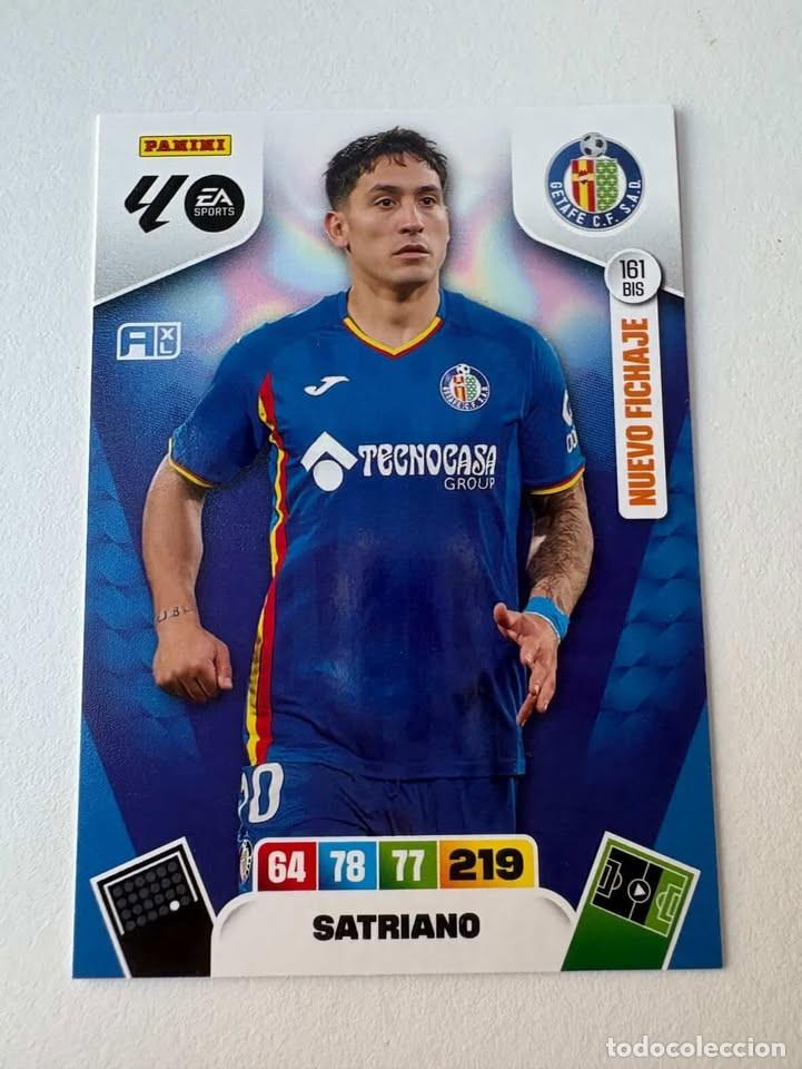 Cromos de f&uacute;tbol: Carta Satriano Nuevo Fichaje Getafe 161bis Adrenalyn 2025-26