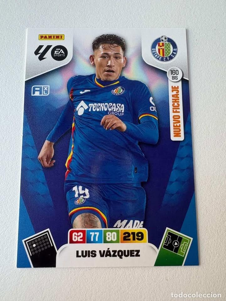 Cromos de f&uacute;tbol: Carta Luis V&aacute;zquez Nuevo Fichaje Getafe 160bis Adrenalyn 2025-26